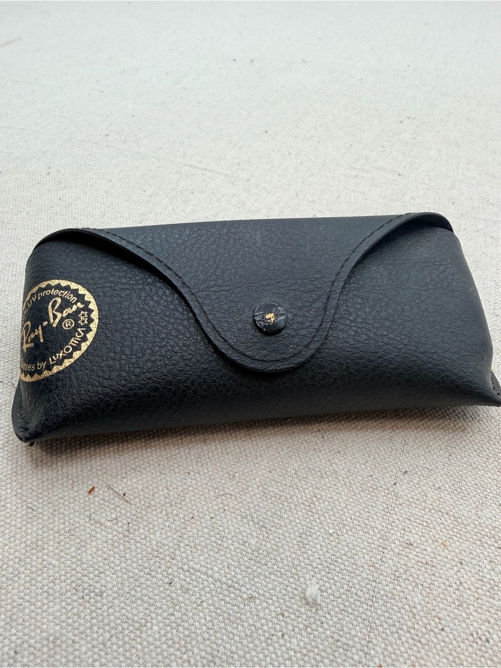 Ray-Ban Black Sunglasses Case with Gold Logo